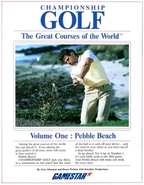 Championship Golf box cover front